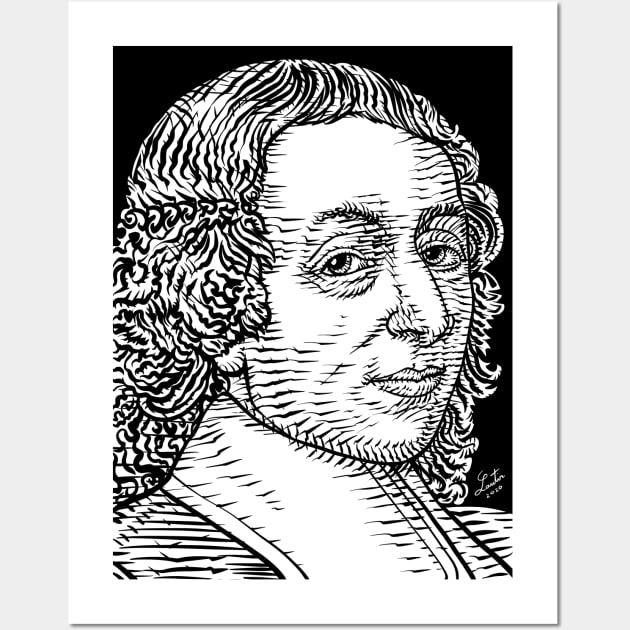 BLAISE PASCAL ink portrait Wall Art by lautir